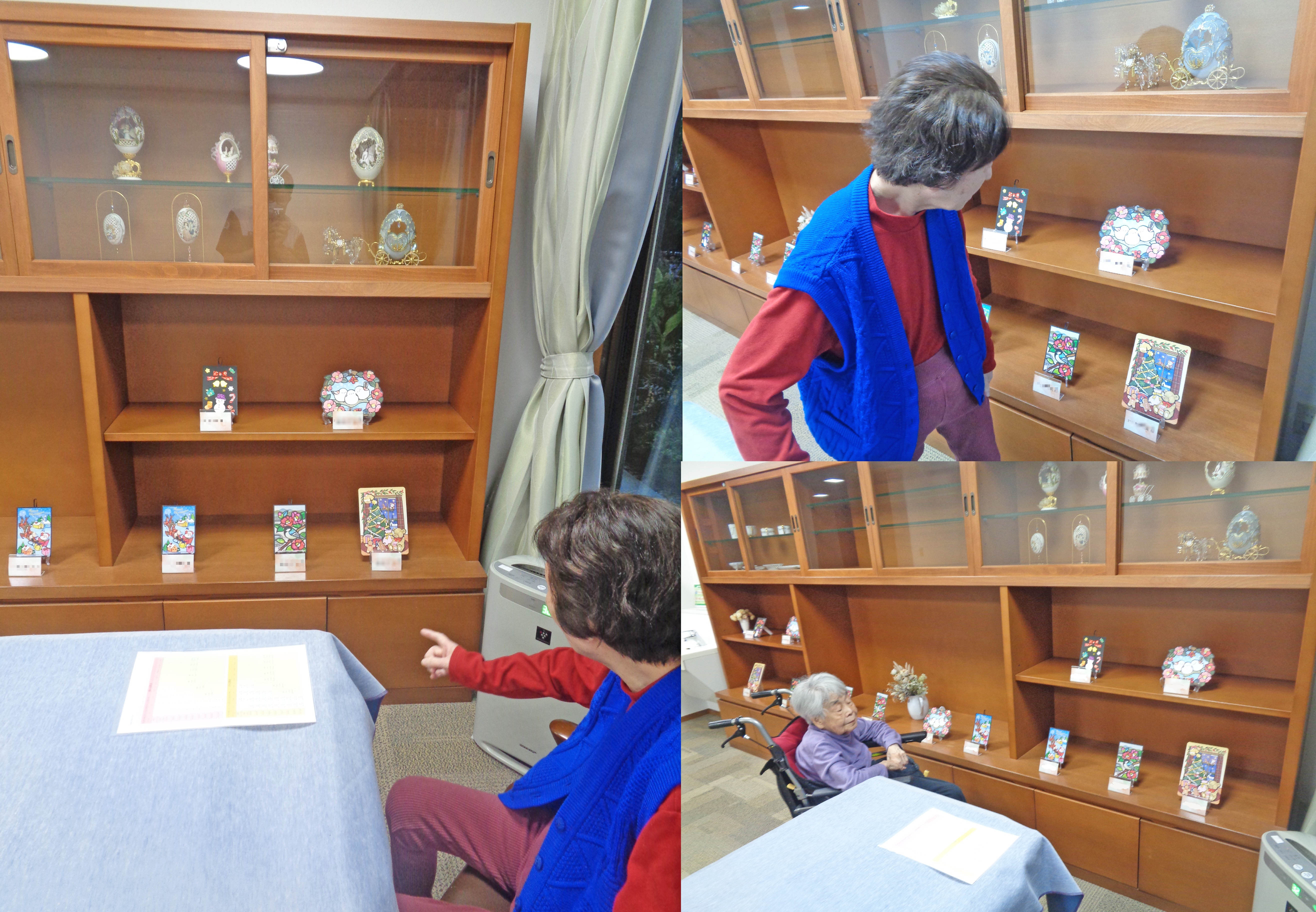 冬の創作アクティビティ展示会の鑑賞