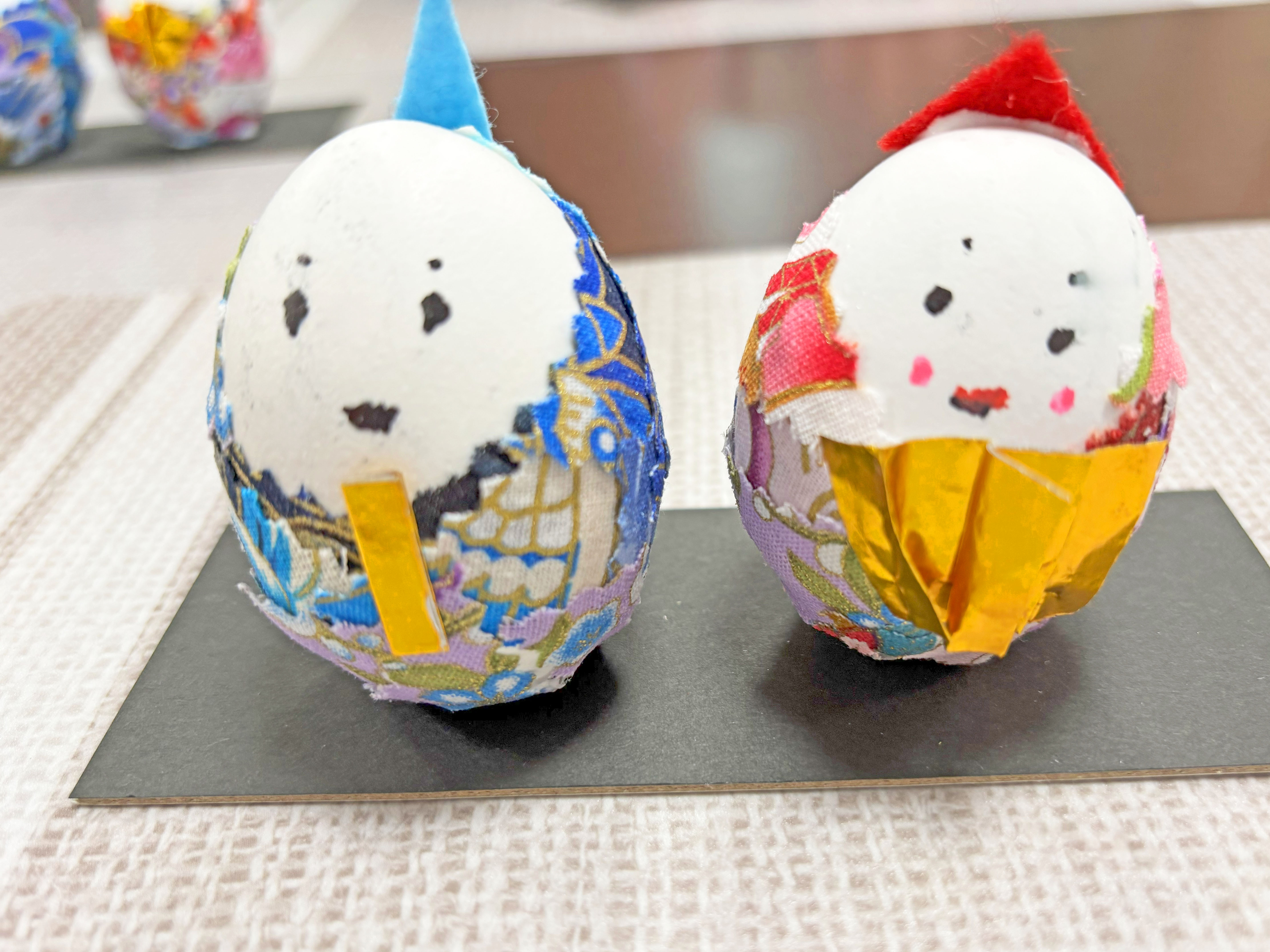 園芸療法レクリエーション「エッグポマンダーのお雛様」