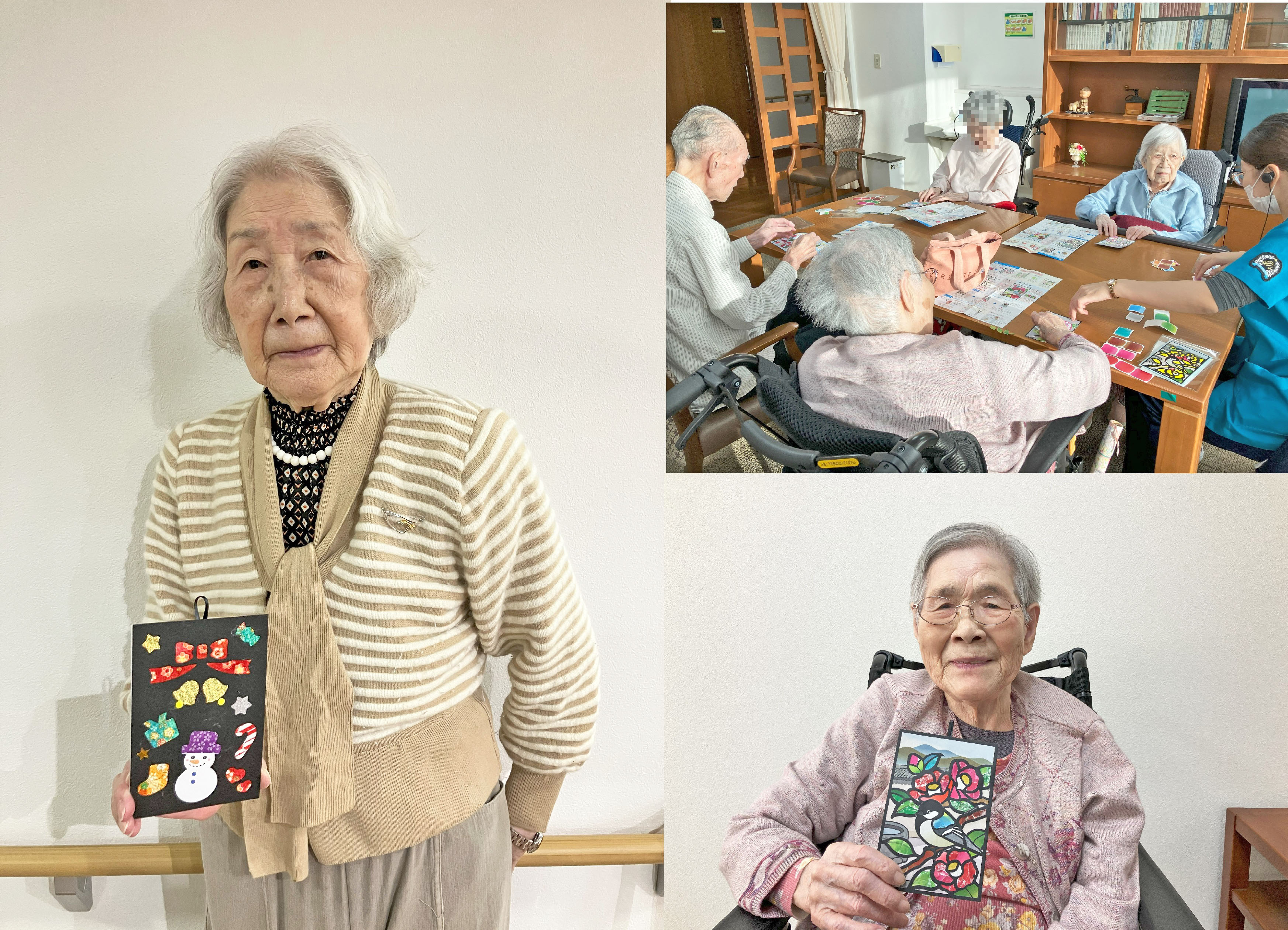 冬の創作アクティビティ展示会の鑑賞