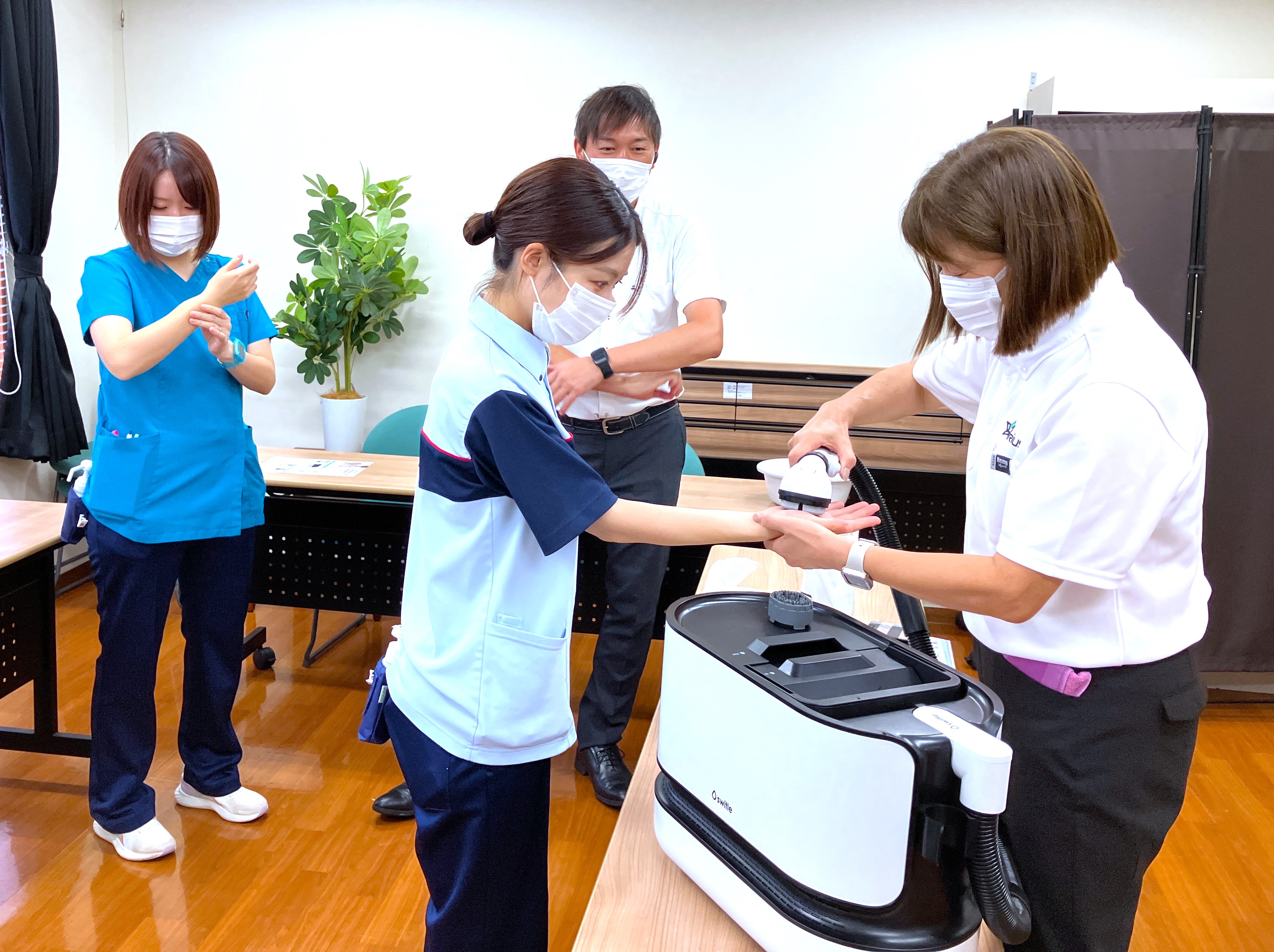 介護用洗身機器 実演会