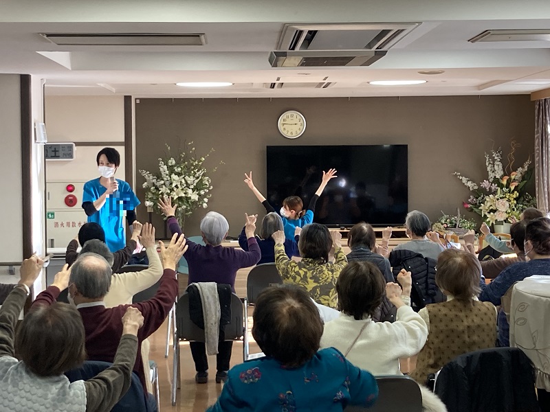 街角ケアカフェフレイル予防体操