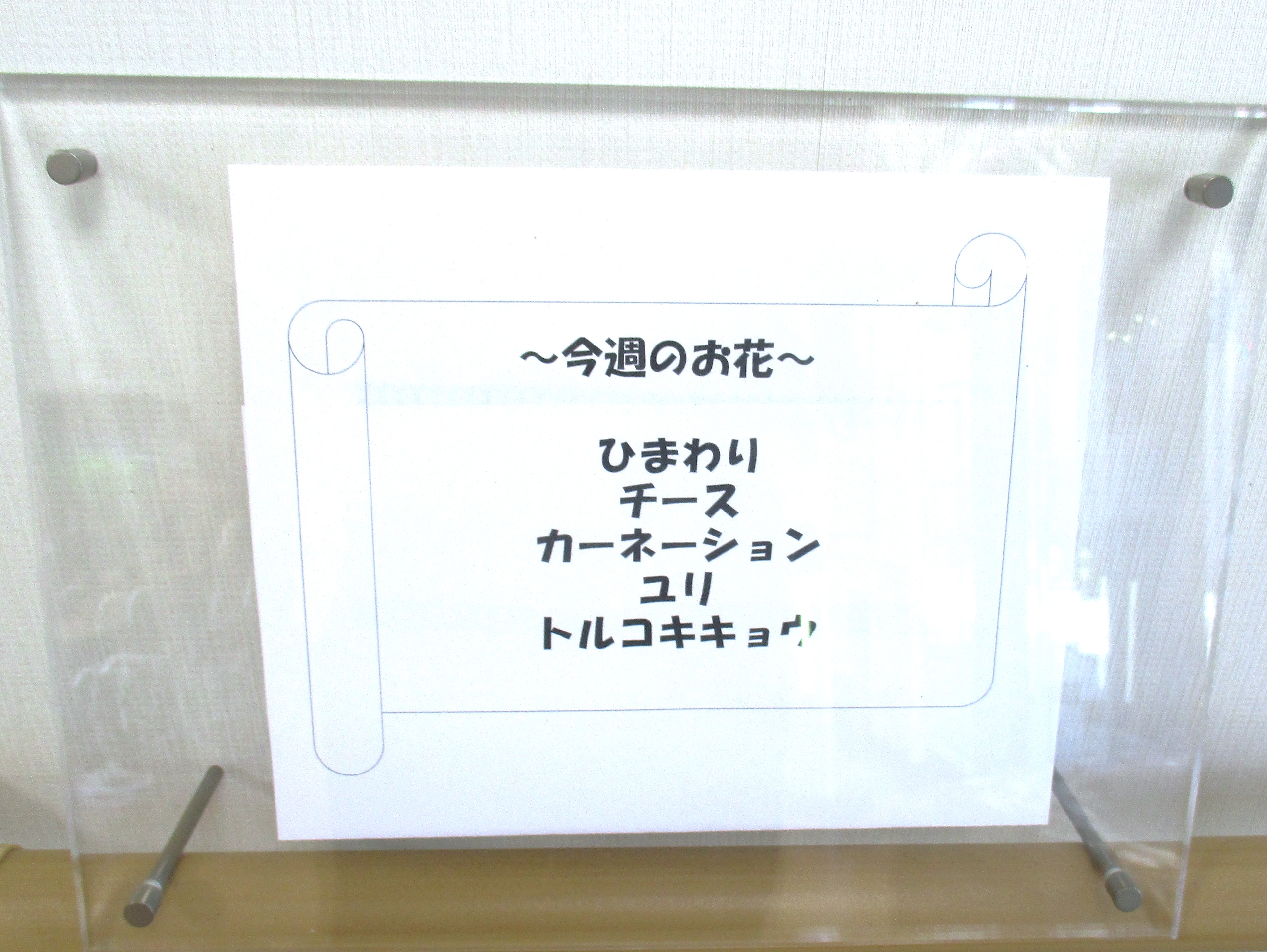 今週のお花
