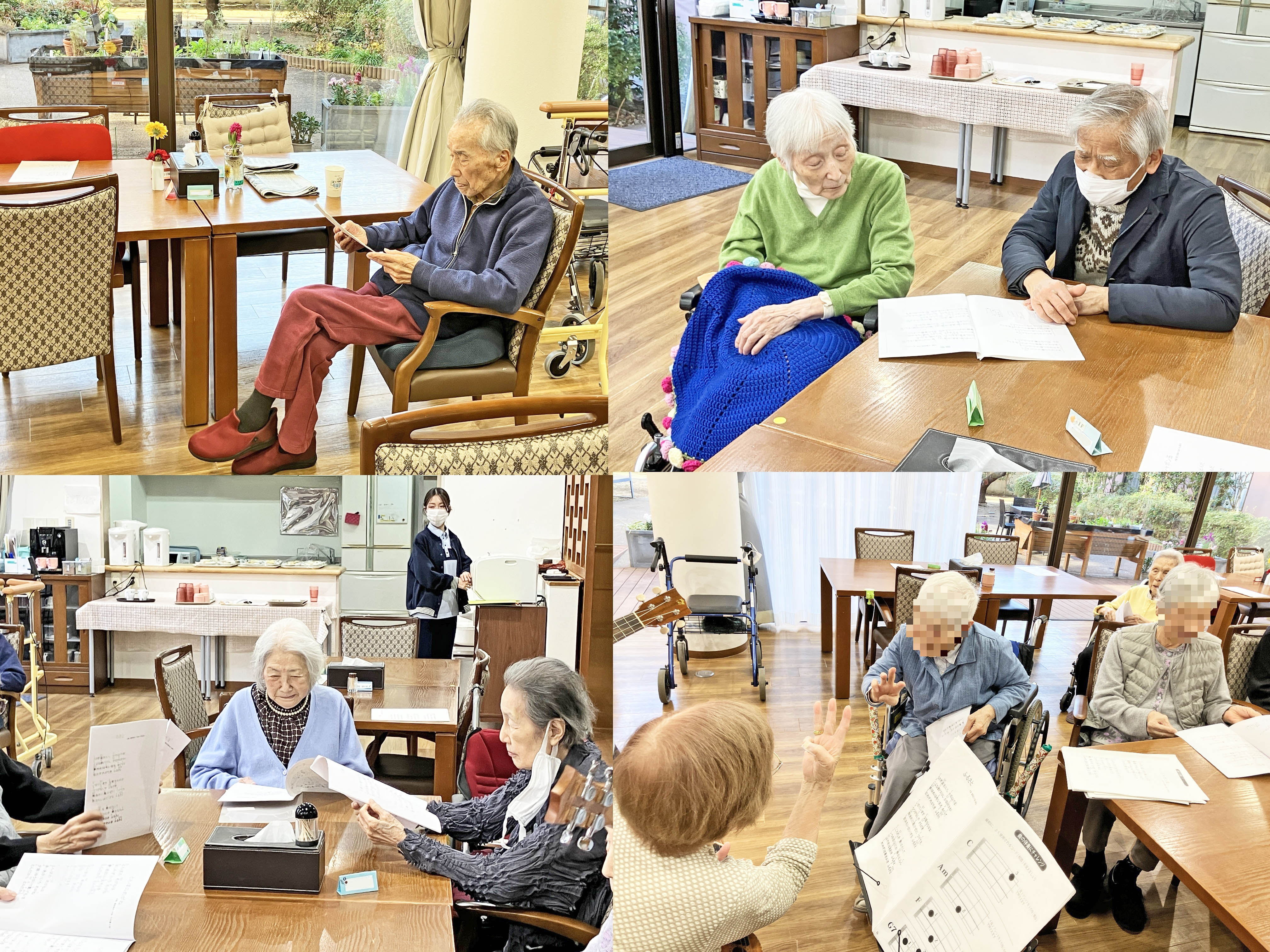 おやつ前のウクレレ演奏会