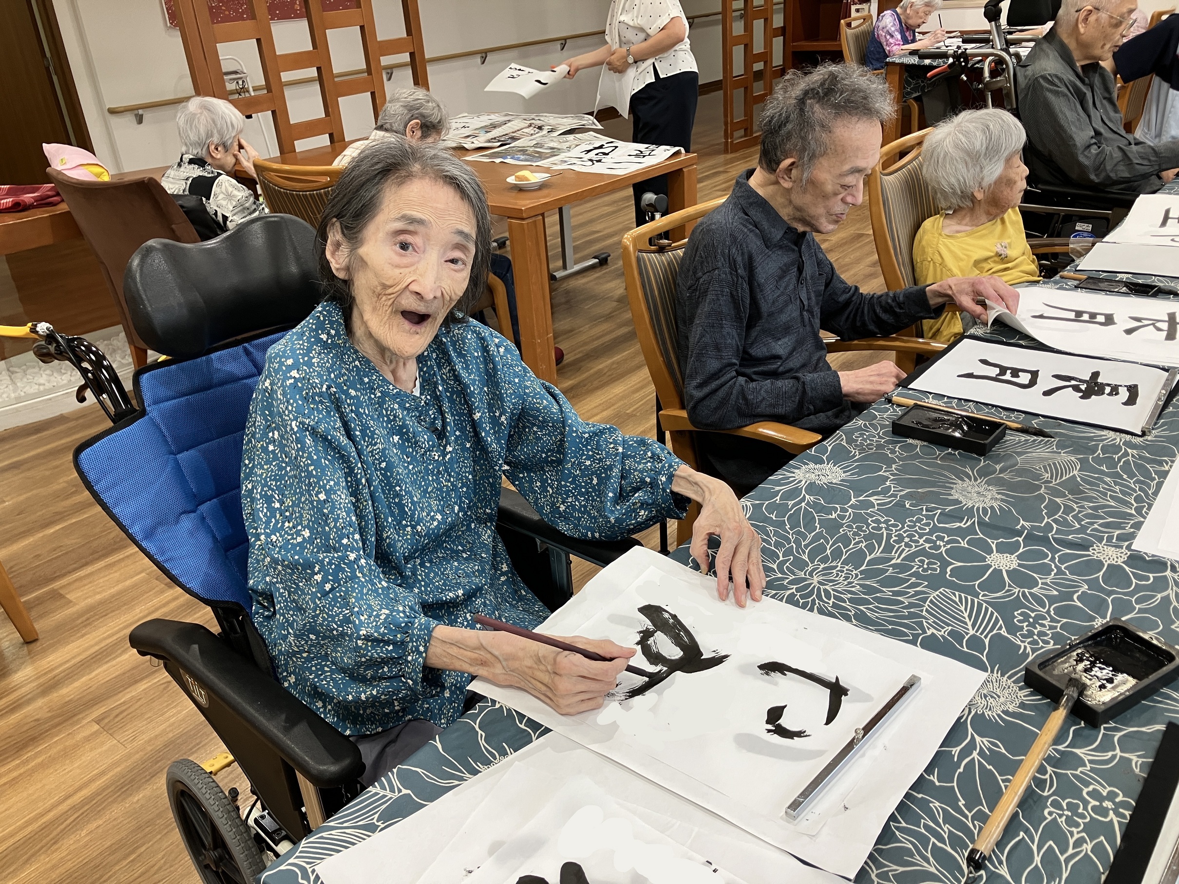 初秋の書道サークル