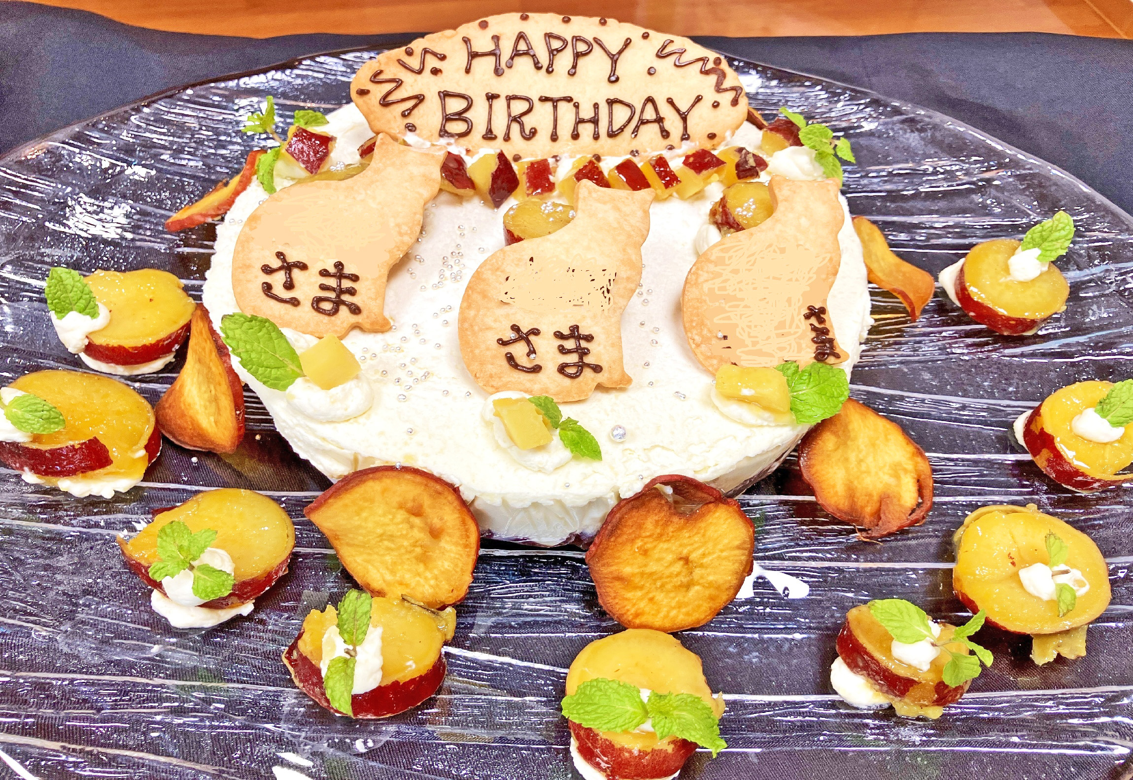お誕生日会のランチメニュー&ケーキ