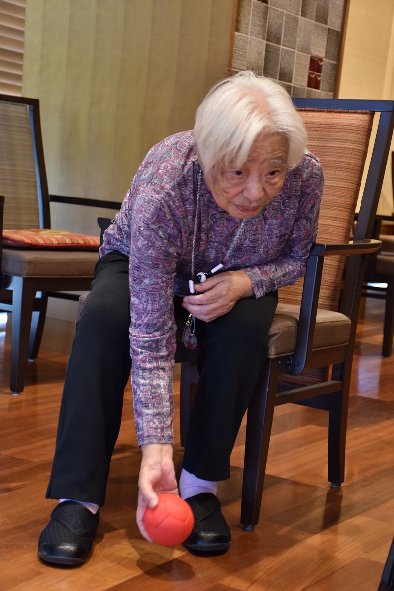 専門の指導員による「ボッチャ」