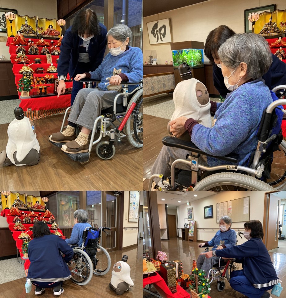 お雛様の飾付け